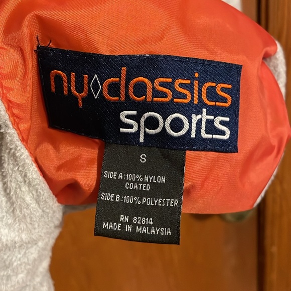 •NY♦️CLASSICS SPORTS•GRAY & ORANGE REVERSIBLE SKI JACKET SIZE SMALL EUC (UNISEX) - Picture 9 of 9